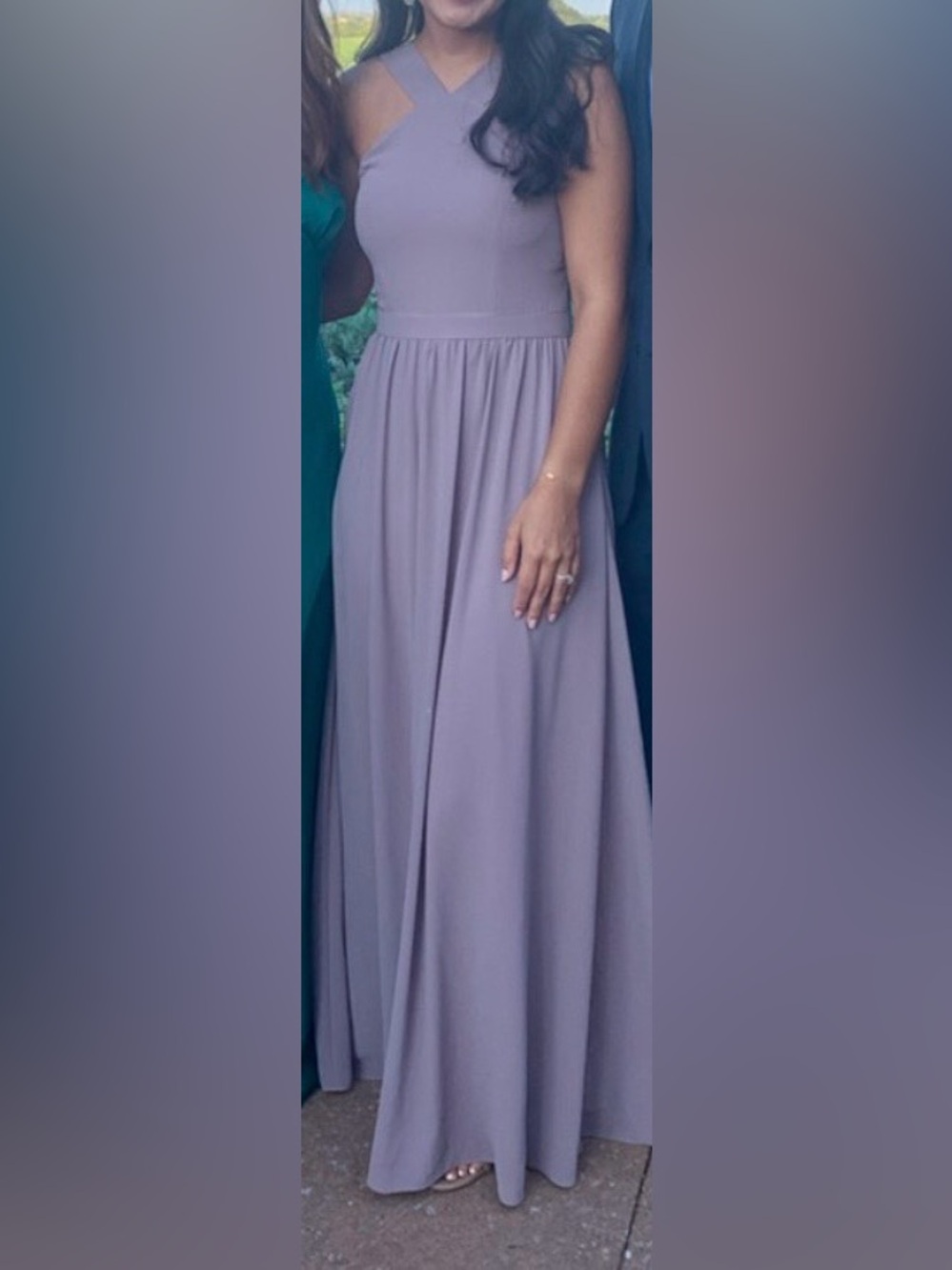 Lulu's Air of Romance Taupe Dress